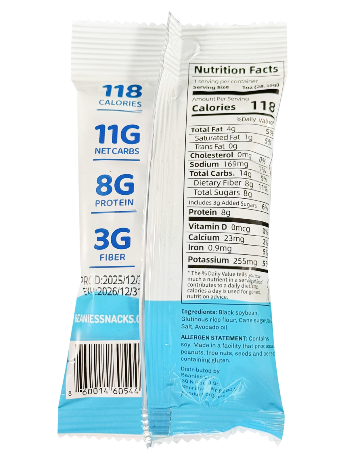 20 Sea Salt Flavor Crunchy Coated Black Soybeans - (1 oz) packages