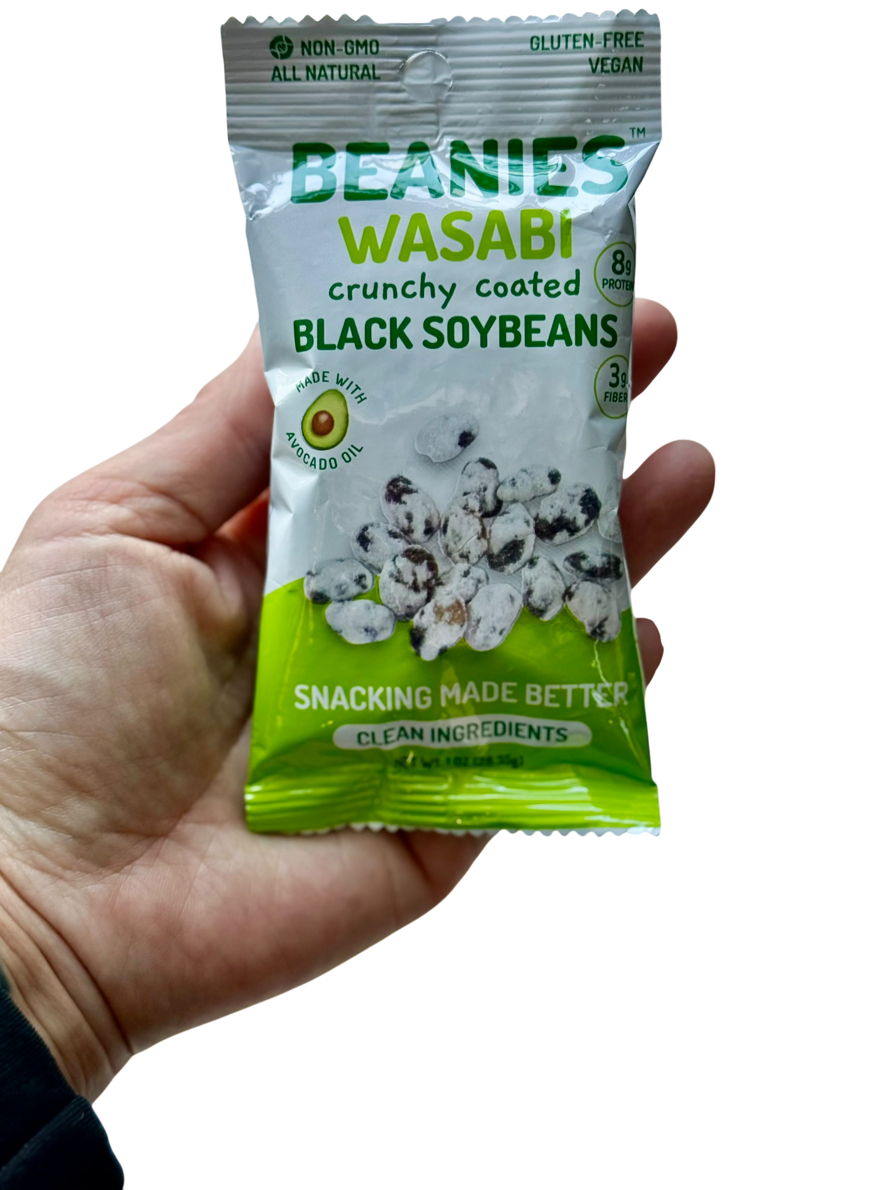 20 Wasabi Flavored Crunchy Coated Black Soybeans - (1 oz) packages