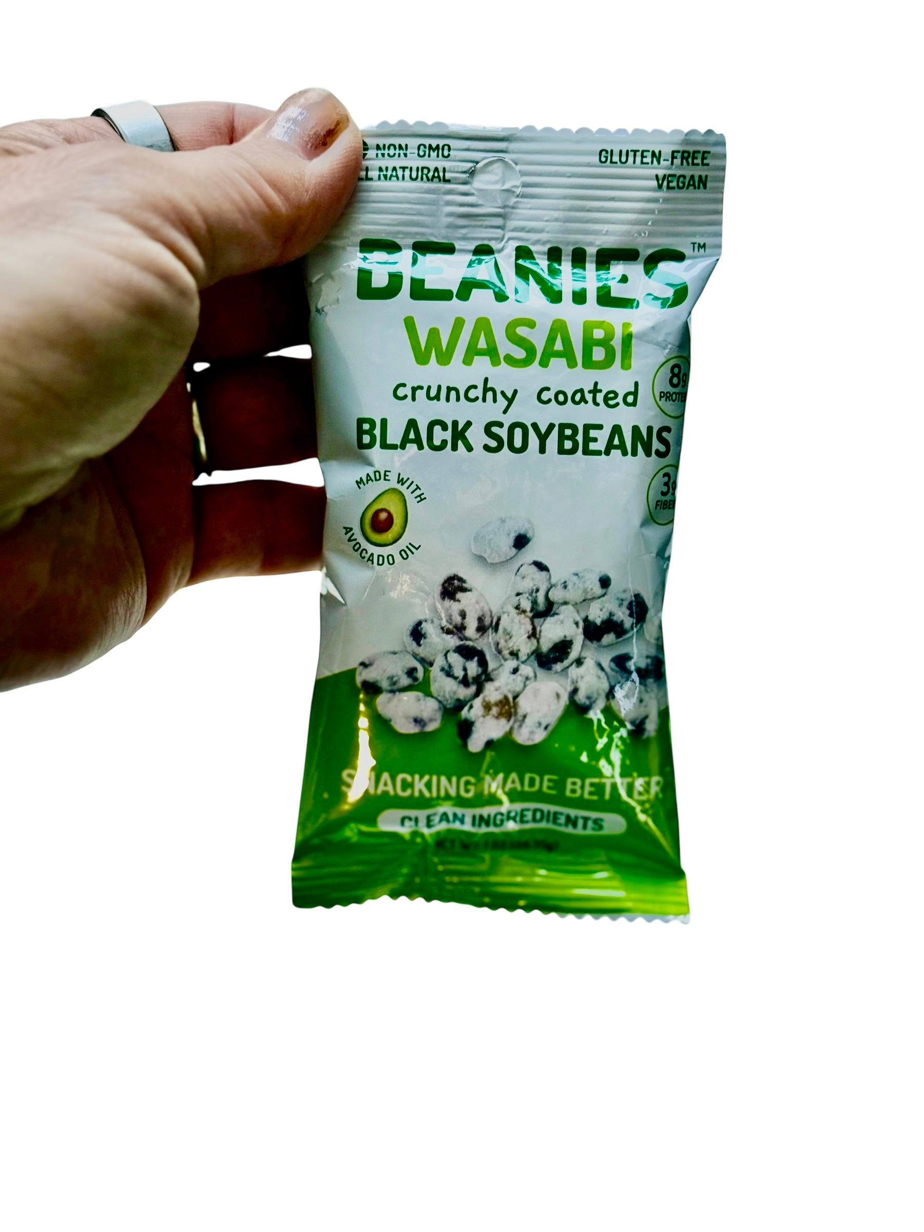 20 Wasabi Flavored Crunchy Coated Black Soybeans - (1 oz) packages