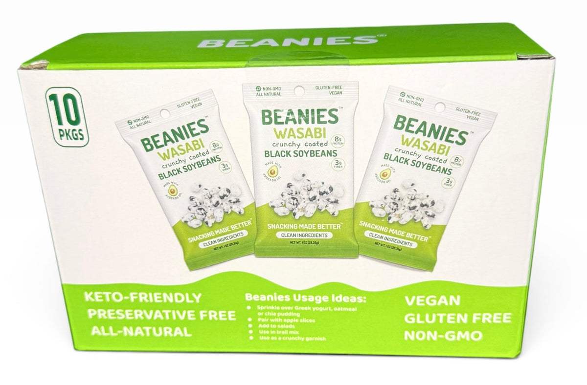20 Wasabi Flavored Crunchy Coated Black Soybeans - (1 oz) packages