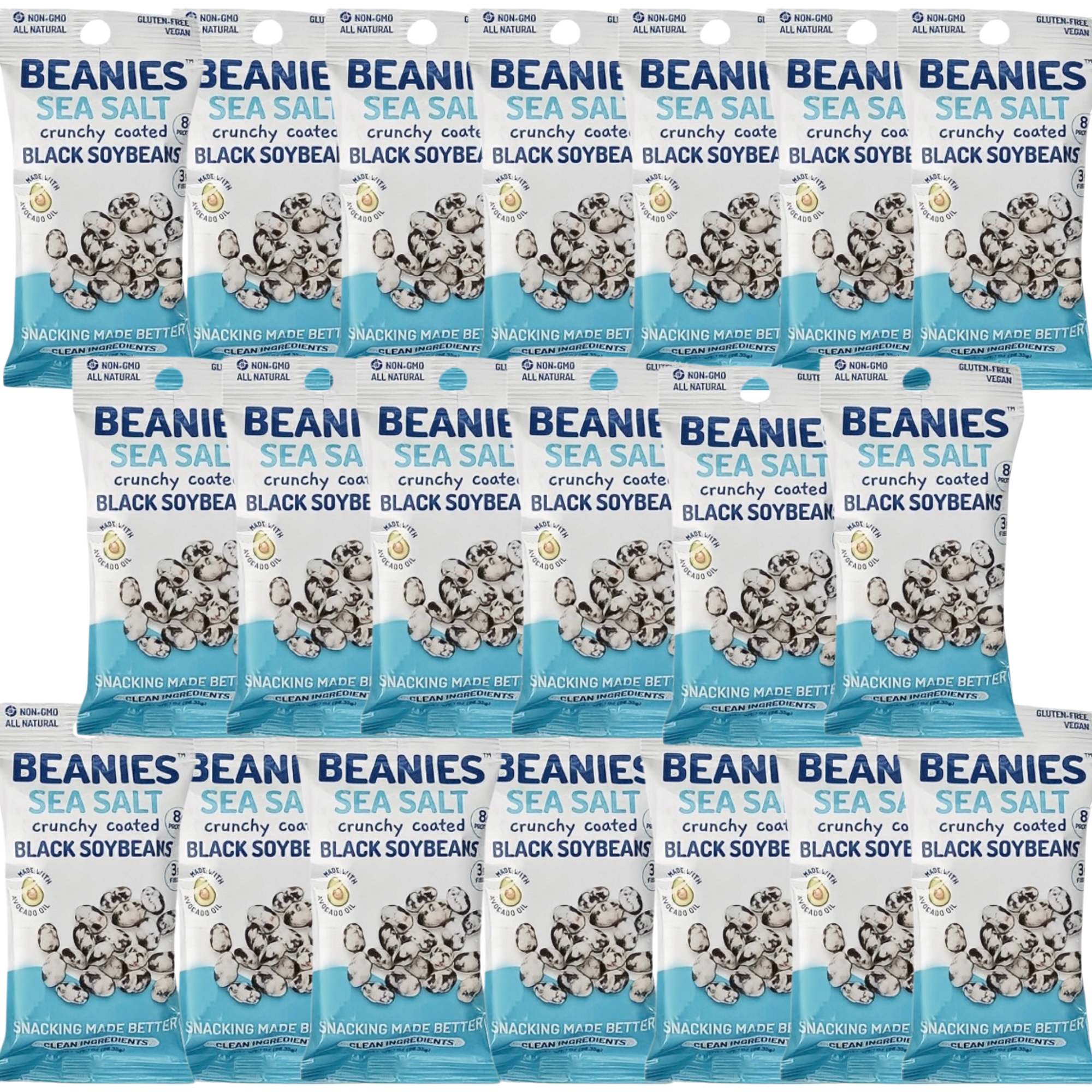 20 Sea Salt Flavor Crunchy Coated Black Soybeans - (1 oz) packages
