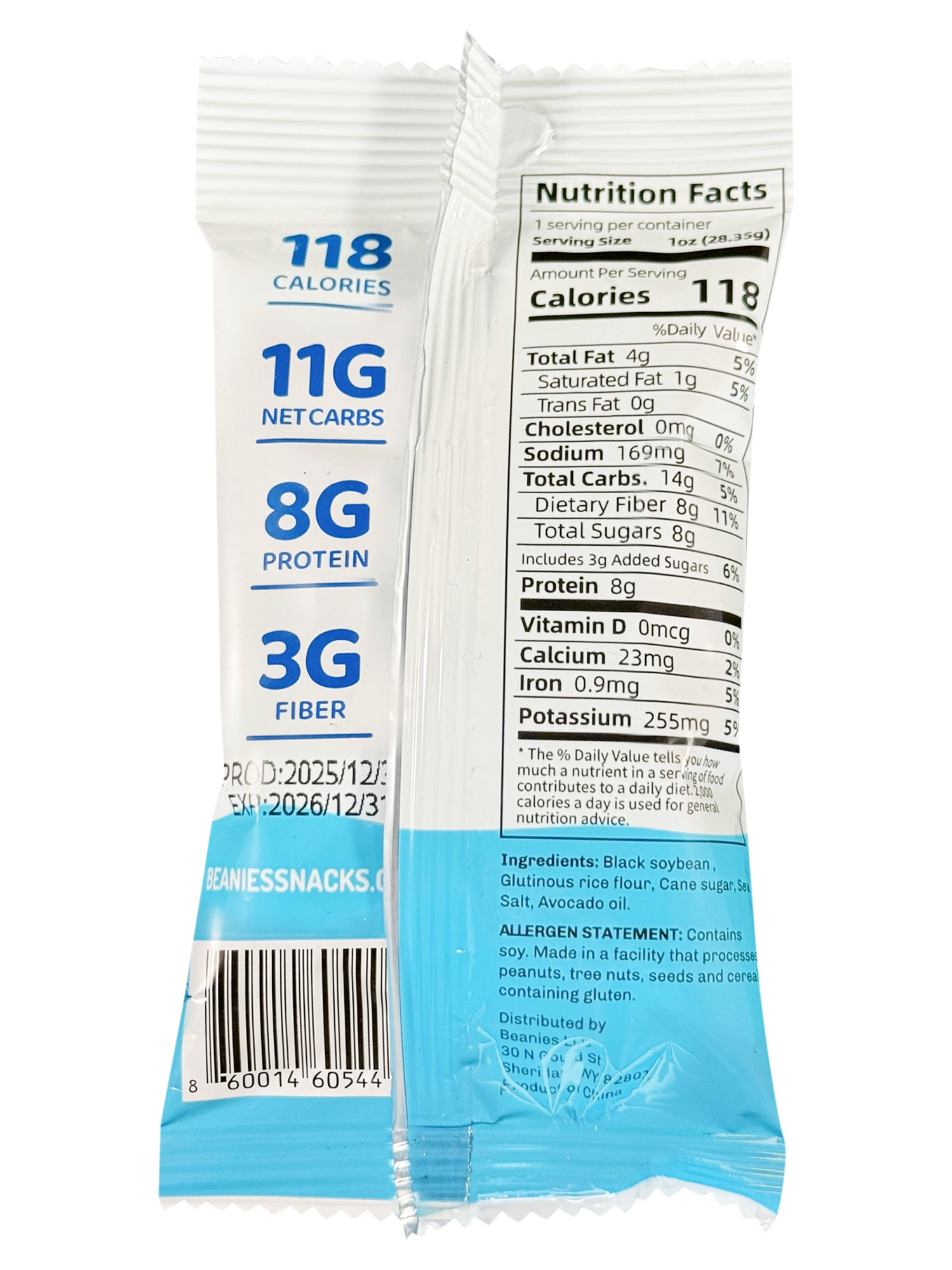 20 Sea Salt Flavor Crunchy Coated Black Soybeans - (1 oz) packages