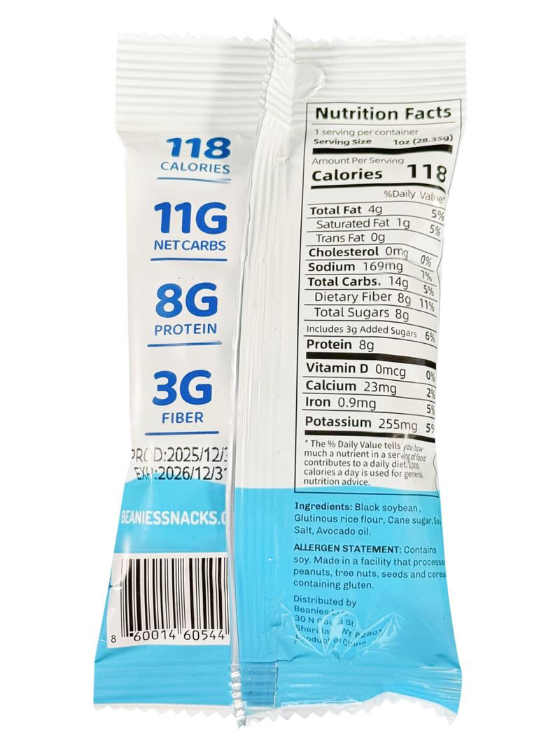 20 Sea Salt Flavor Crunchy Coated Black Soybeans - (1 oz) packages