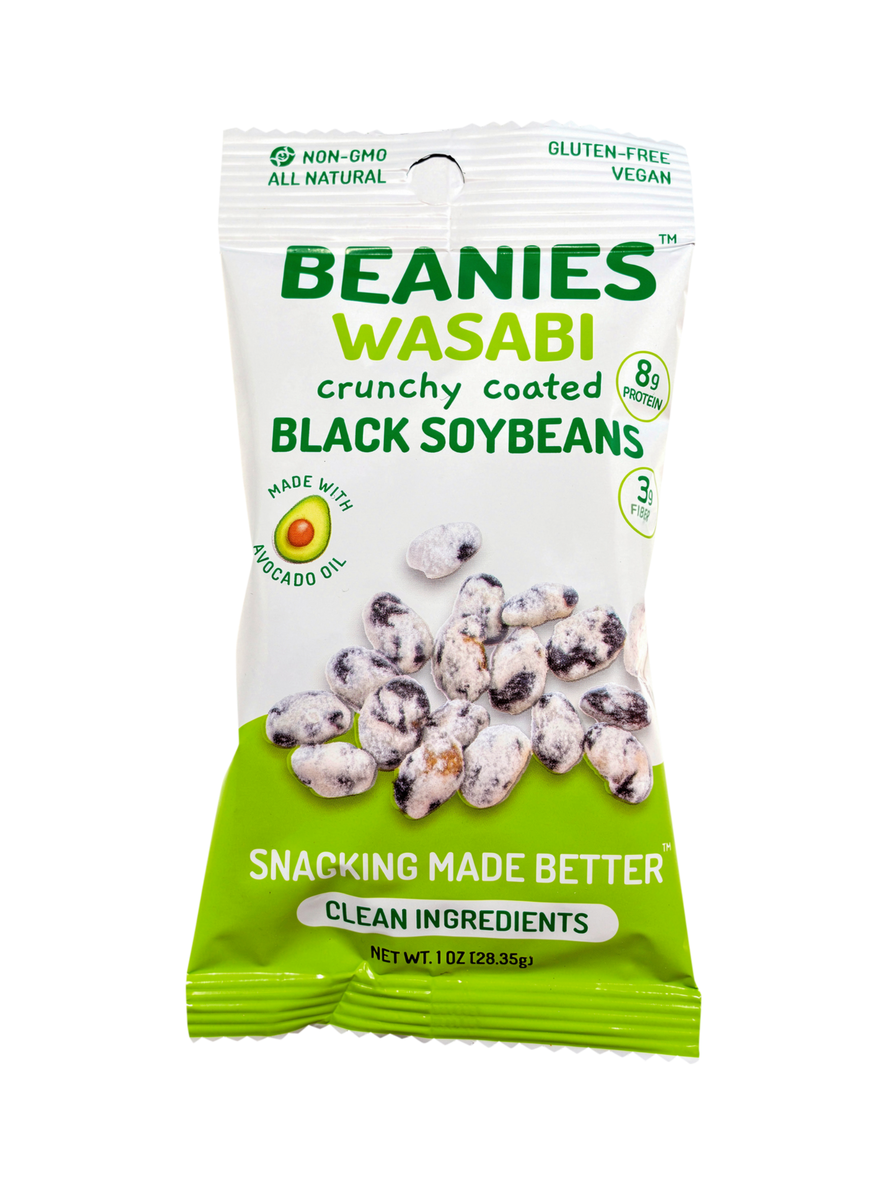 20 Wasabi Flavored Crunchy Coated Black Soybeans - (1 oz) packages